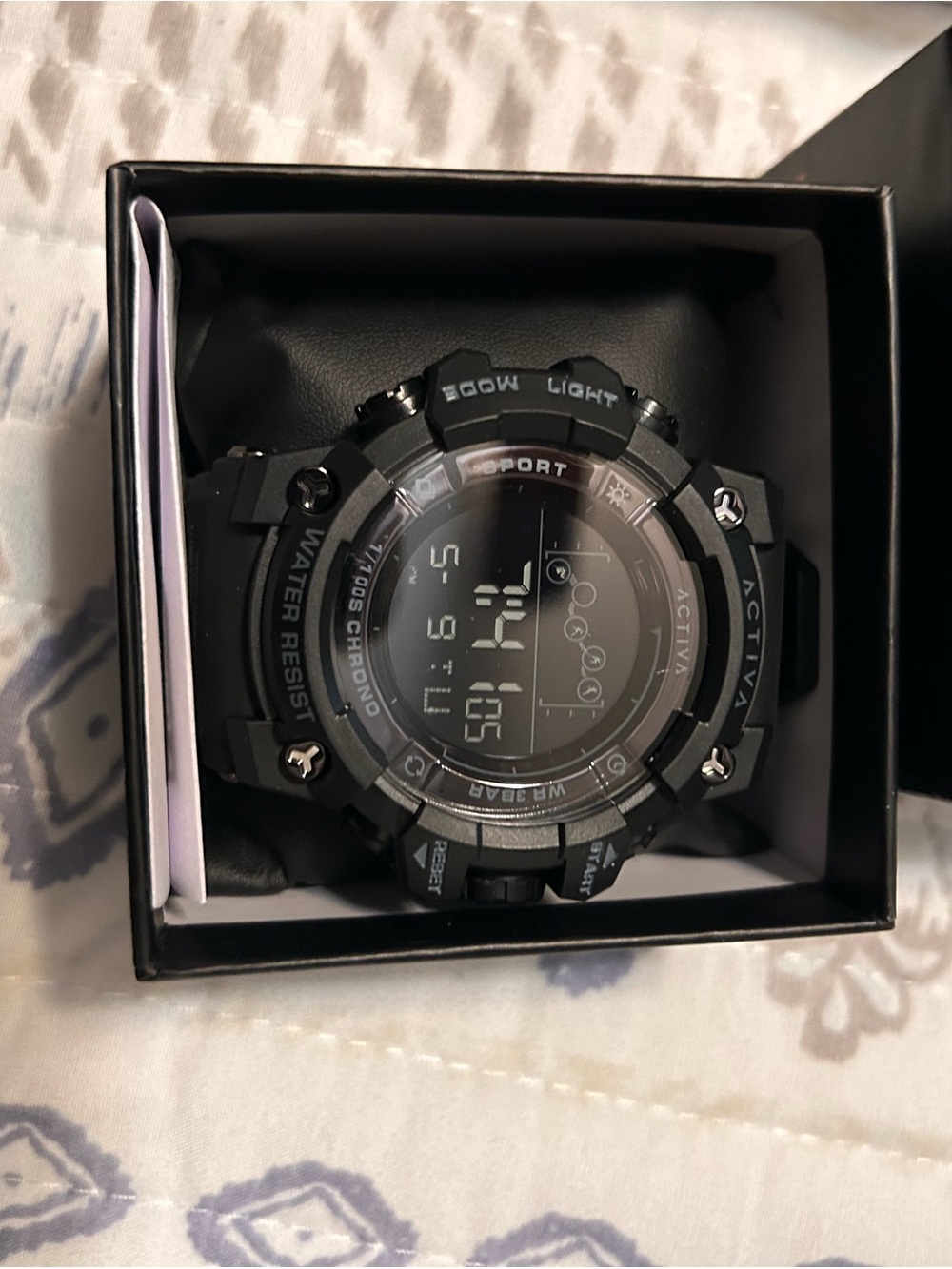 Activa Black Digital Sport Watch for Men